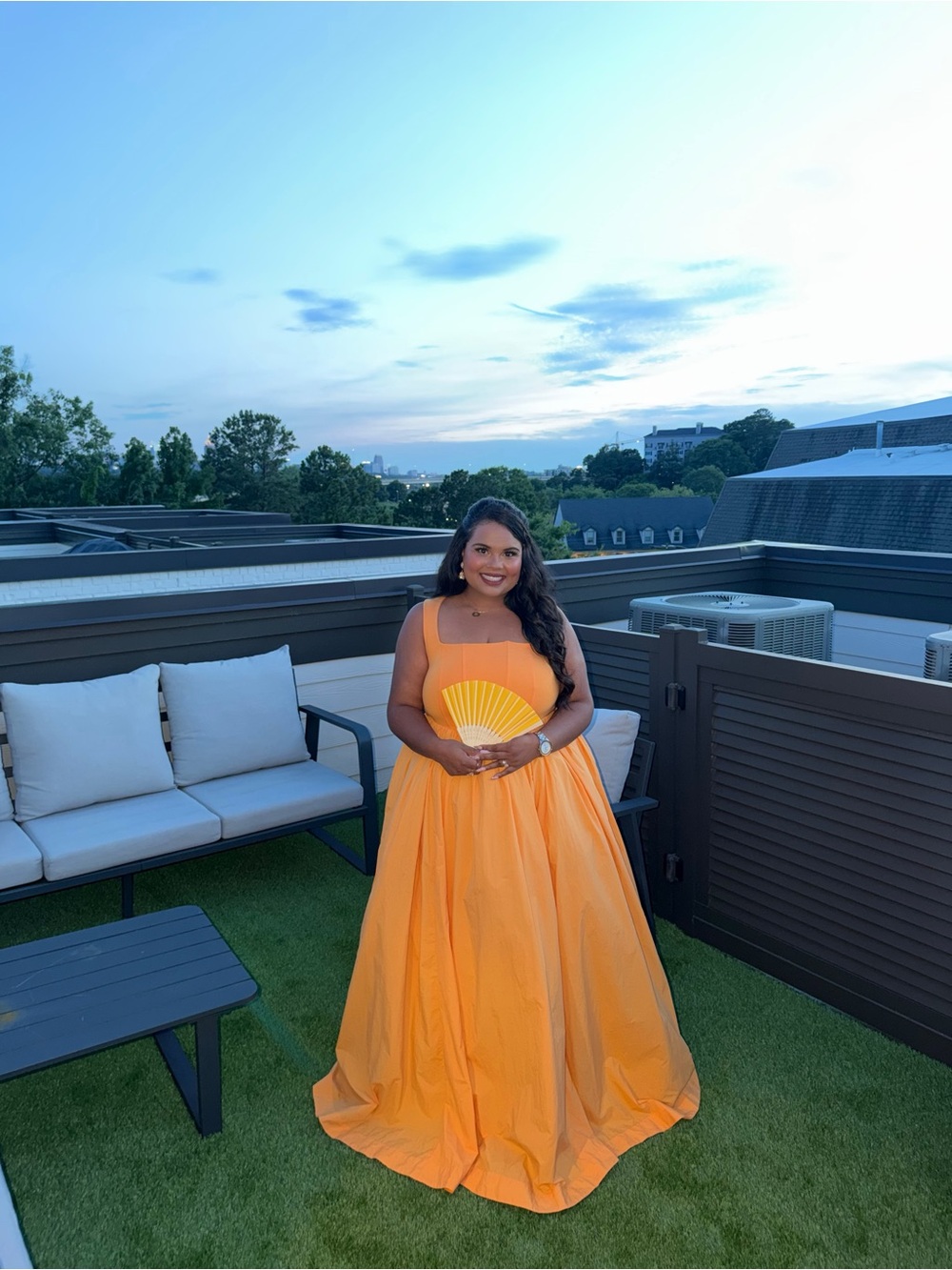 Anthropologie Vibrant Orange Maxi Dress - Picture 3 of 9